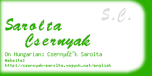 sarolta csernyak business card